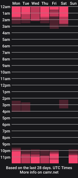cam show schedule of secret_sir