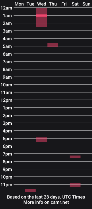 cam show schedule of silverfoxmps