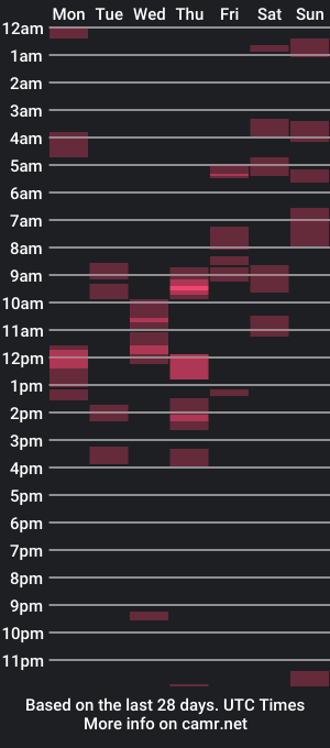 cam show schedule of skinnyhotdick