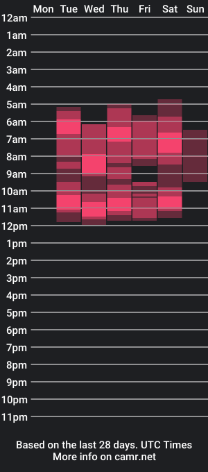 cam show schedule of skinykim