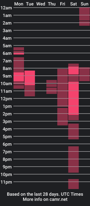 cam show schedule of slimbwcfun