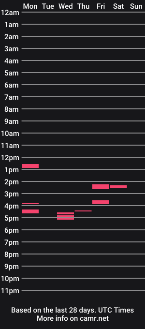 cam show schedule of slimsinglenudeausguy