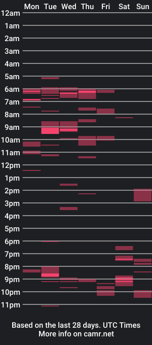 cam show schedule of spaceraace1