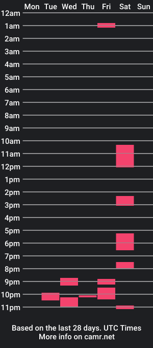 cam show schedule of spacerangerinfinity