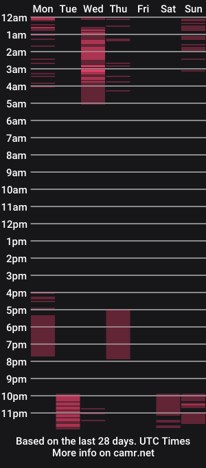 cam show schedule of spacyyxjill