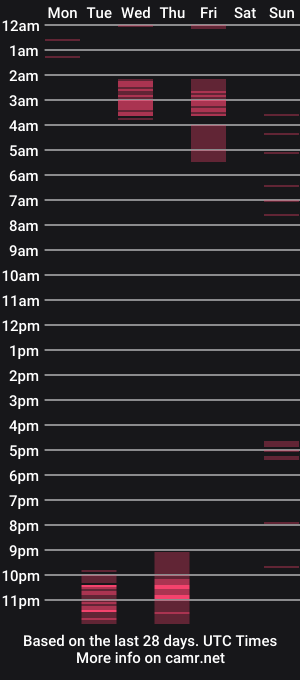 cam show schedule of stee39341