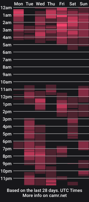 cam show schedule of stevenrisenyc