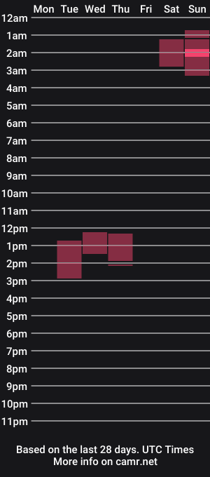 cam show schedule of str8xdress3r