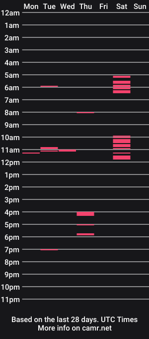 cam show schedule of straightishd