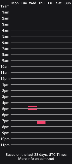 cam show schedule of tdickenergy