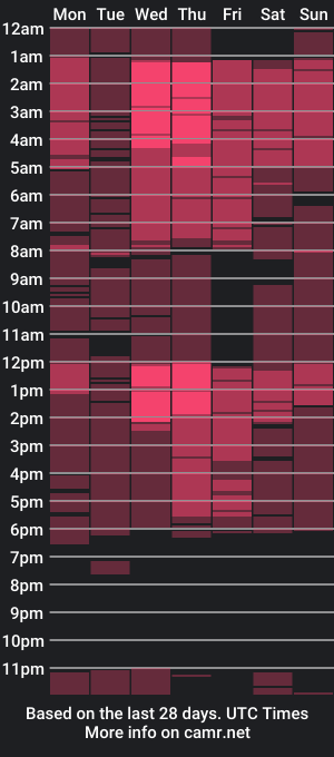 cam show schedule of tee_kitty