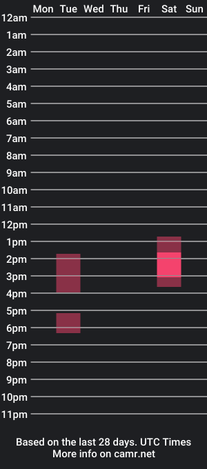 cam show schedule of therichardryder