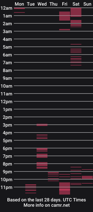 cam show schedule of thestitchinbitch