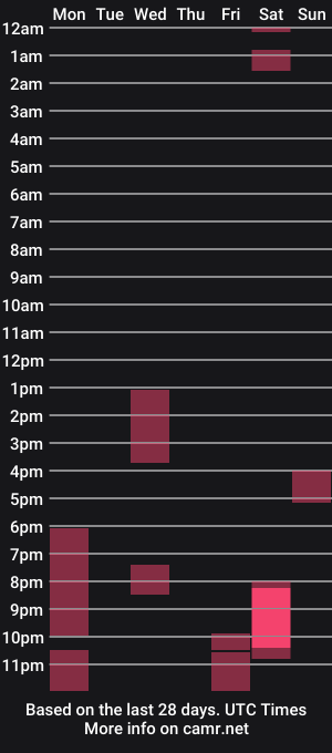 cam show schedule of tinydick4u