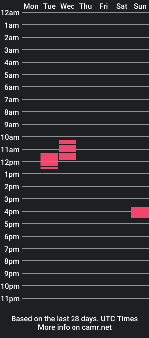 cam show schedule of todolodiaduro