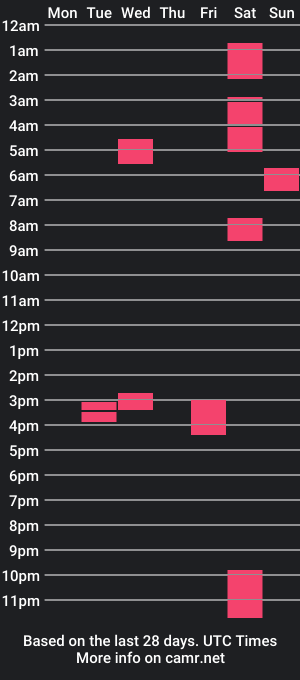 cam show schedule of tork83