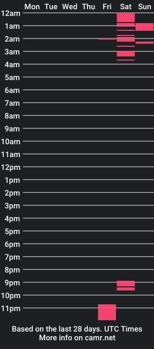 cam show schedule of usaincock