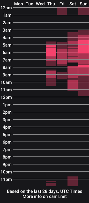 cam show schedule of valewants