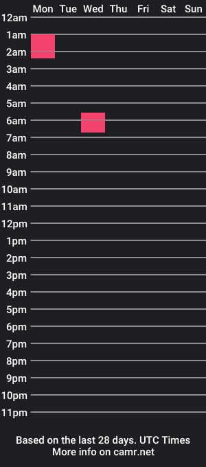 cam show schedule of vampiredaddy999