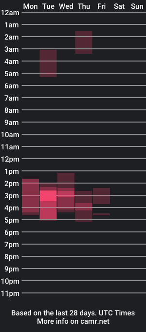 cam show schedule of veils24