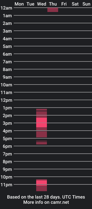 cam show schedule of vintageolderguy