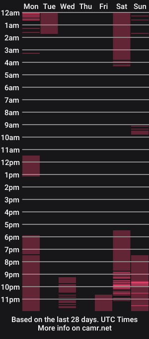 cam show schedule of violetplath