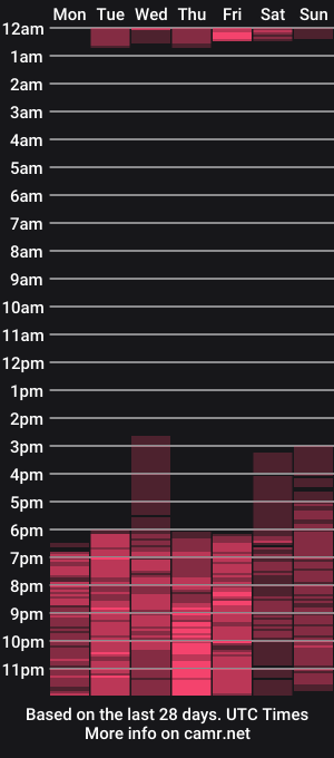 cam show schedule of violetskinny