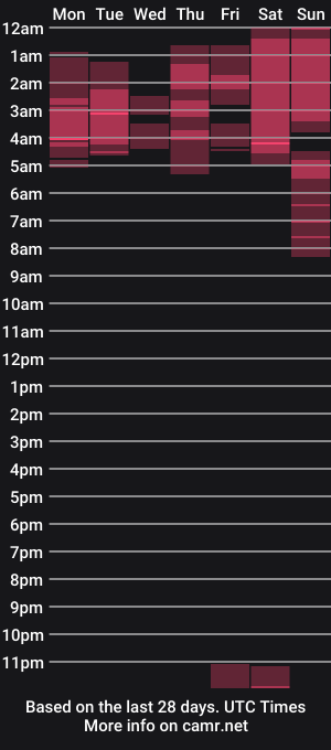 cam show schedule of w1n3