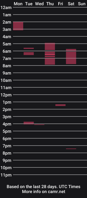 cam show schedule of walltime9
