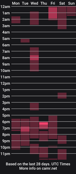 cam show schedule of wentbrokeonstrippers