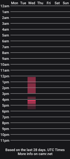 cam show schedule of willbe5