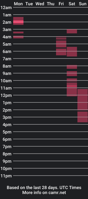 cam show schedule of yourslavboy